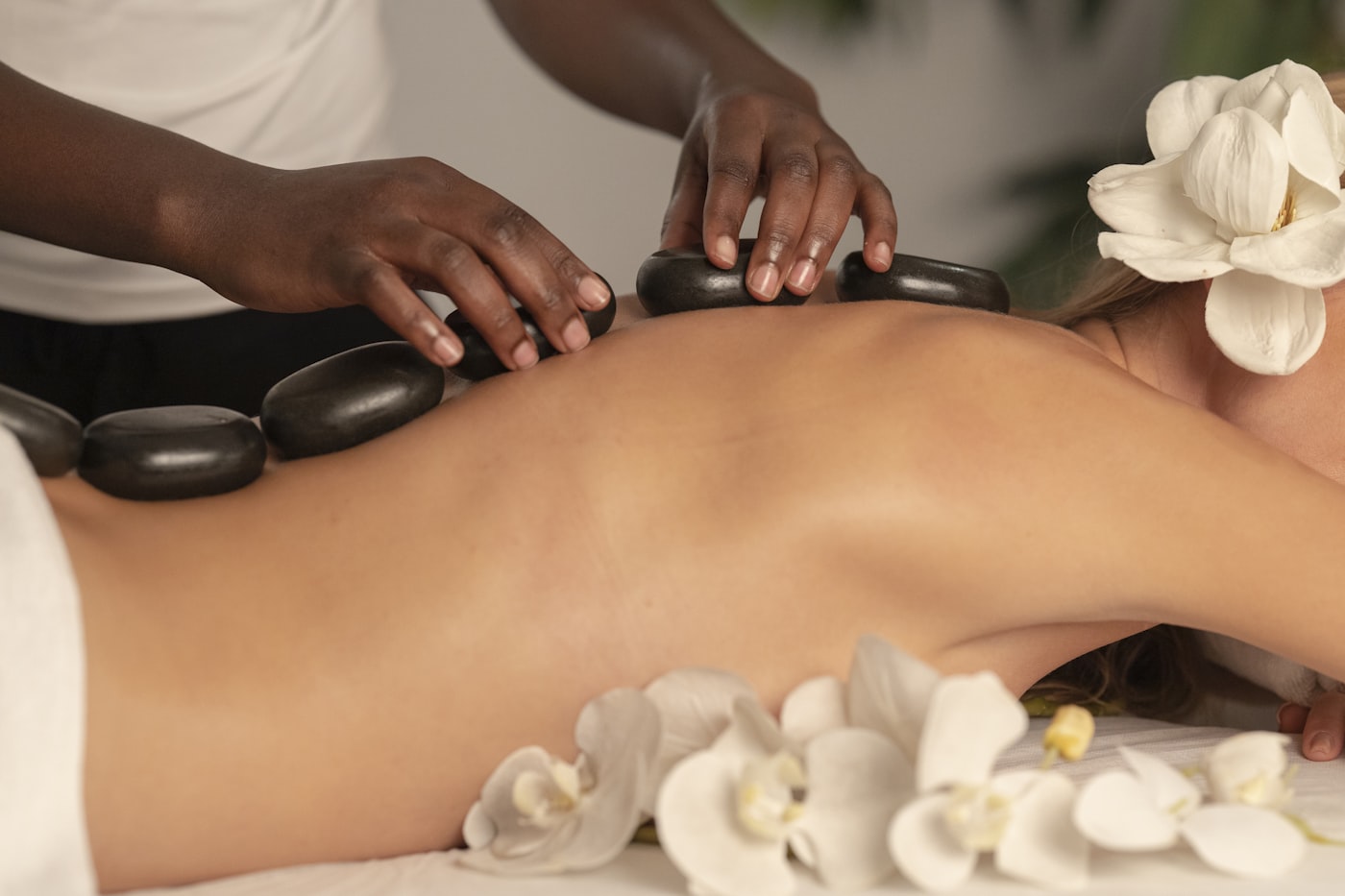 Entspannende Rückenmassage